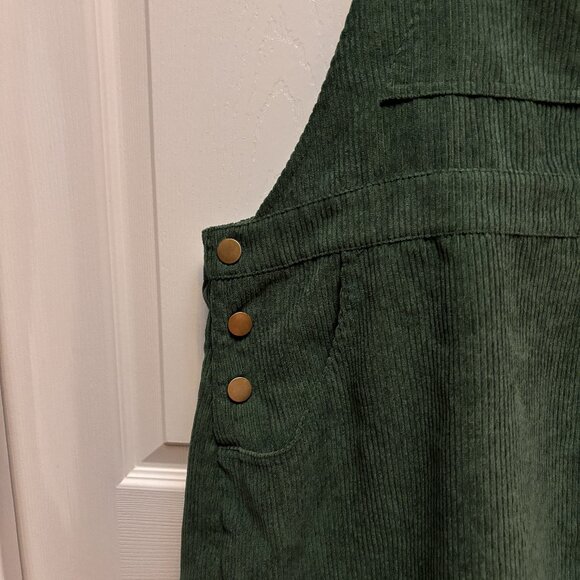Cider Green Corduroy Shortalls Overalls Size 4X - Picture 3 of 4